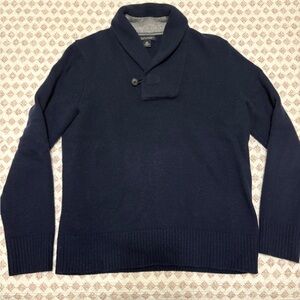 Banana Republic Men's Navy Cowl Neck Sweater